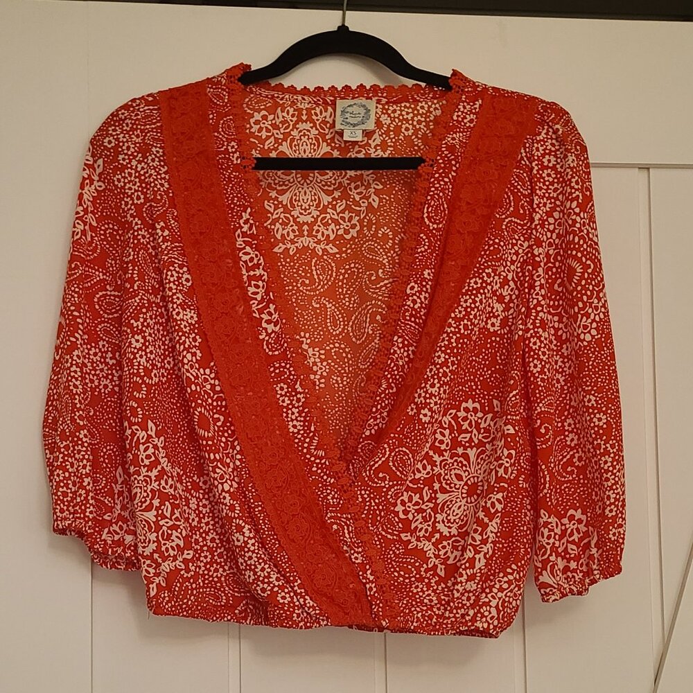 Lace Trimmed Blouse size X-small